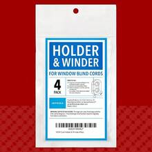 - Enrollador de para ventana u2013 Paquete de 4 unidades, plstico duradero, transparente, administra persianas pesadas con facilidad, no requiere herramientas - Transparente - Ver 7