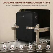 YSTYLE 3/5 件套硬殼行李箱套裝（12、18、20、24、28 英吋），採用防刮擦、抗衝擊的 ABS 外殼，空間寬敞，配有四個 360 度旋轉輪。