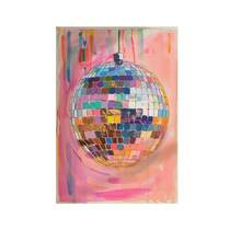 1pc Unframed Canvas Colorful Disco Ball Abstract Brushstroke Decor – Fits Party-Style Living Room/Leisure Space Wall Decor; Ideal For Retro Party Style Lovers, Color-System Decor Enthusiasts - Multicolor - View 14