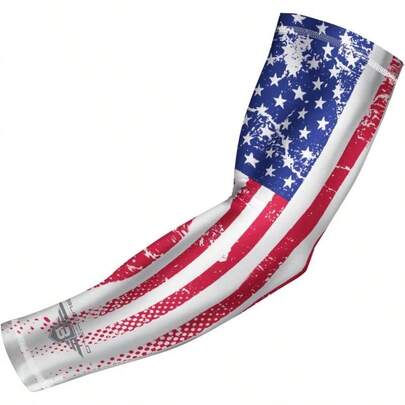 Manga de compresin para brazo, tallas para jvenes y adultos, diseo de banderas, multiusos, unisex, USA - Weathered, Youth Small  1 Arm Sleeve