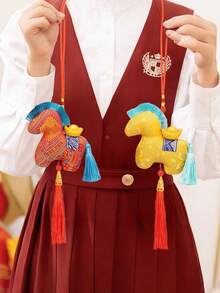 2026 Zodiac Horse Hanging Ornament, Auspicious Horse Decoration, Lunar New Year Home Decor, Chinese New Year Party Favor, Office Desk Gift, Spring Festival Decoration, Car Window Hanging Accessory