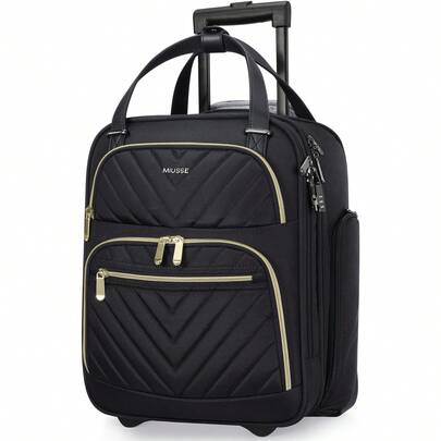 UKEIN Carry-On Underseat 16-Inch Luggage With Wheels, Softside Rolling Carry-On, Lightweight Travel Suitcase For Men Women, Personal Item Rolling Travel Bag Luggage Case Trolley Suitcase Spinner Suitcase Travel Luggage Suitcase Luggage Carry-On Suitcase Travel Essentials Durable For Women For Vacation For Business Large Capacity Travel Essential Travel Accessories Travel Organizer Travel Stuff