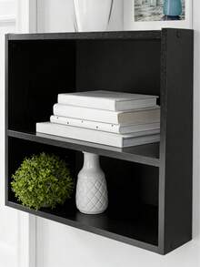 Mainstays 3-Shelf Bookcase With Adjustable Shelves, True Black Oak - Black - View 4
