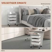 HOMCOM - Serving Trolley With 3 Shelves And Handles, Ideal For Kitchen And Living Room, 40.8 X 33.5 X 60.5 Cm, White - White - View 6
