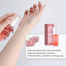 樱桃迷人发香喷雾 - 持久留香，不油腻，滋润保湿，散发诱人的温暖花香，是约会、派对和日常生活中送给她的完美礼物