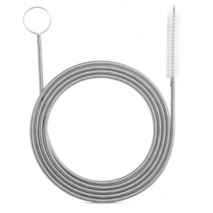 2/1pc Flexible Long Drain Cleaning Brush - Ideal For Toilets & Pipes, No Power Needed, Essential Home Cleaning Tool