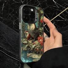 Funda de Teléfono Transparente con Diseño de Pájaro y Flor para Modelos de  y  Adecuada para Todas las Estaciones Opción de Regalo Ideal - Plateado - Ver 4