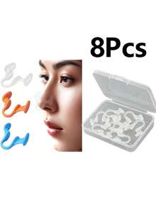 8个装硅胶鼻夹，鼻腔扩张器，呼吸辅助器具，减少打鼾。适合日常佩戴和夜间使用。是送给父母和祖父母的理想选择，也是馈赠亲朋好友的绝佳礼物。配有收纳盒，方便存放。 - 彩色 - 查看 14