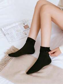 1/2/4/10双装男女通用加厚保暖羊毛袜，冬季纯色保暖袜，完美节日礼物，男女皆宜，超级舒适保暖 - 彩色 - 查看 7