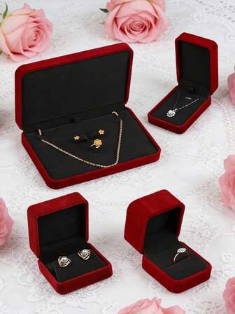 Scatola portagioielli per collana, orecchini, anello, scatola portagioielli in velluto, scatola regalo, scatola regalo per lei