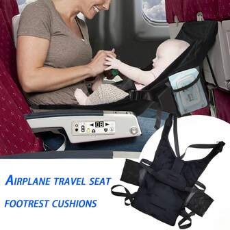 1ชิ้น ที่ขยายที่นั่งสําหรับเดินทางแบบปรับได้ พร้อมพนักพิงแบบปรับเอนได้ เตียงพกพาสําหรับเที่ยวบิน เหมาะสําหรับเครื่องบิน รถไฟ การเดินทางด้วยรถยนต์