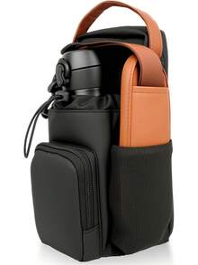 Bolsa Magnética de Gimnasio con 4 Imanes Integrados, Bolsillo para Teléfono y Correa de Hombro, Portabotella y Organizador de Accesorios Deportivos - 1 - Ver 2