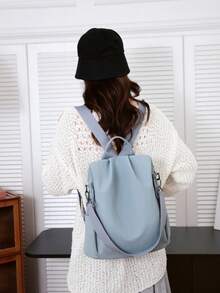 Foldable Anti-Theft Nylon Backpack, Women's Wallet, Multifunctional Fashion Everyday Bag, Lightweight Travel Bag With Multiple Pockets, Large Capacity Minimalist Backpack, Convenient Backpack, Suitable For Students, Nurses, Teachers, Business Professionals, Travel, Commuting, Shopping, Office, Dating, Hiking, Training, Work, Birthday Gift, Holiday Gift, Backpack - Multicolor - View 12