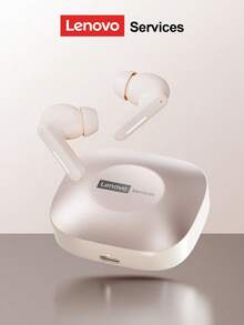Auriculares intraurales Bluetooth Lenovo LE209 con cancelación inteligente de ruido, calidad de sonido HIFI, efecto estéreo envolvente, baja latencia para música, juegos, deportes, compatible con teléfonos inteligentes y computadoras - Champán - Ver 1