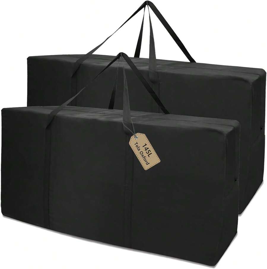 Bolsa de Almacenamiento 2 Unidad, Duffle Bag para Mudanza, Caja con Cremallera y Asas Reforzadas, para Ropa, Juguetes, Colchas y Sábanas - 290 litros - Ver 1