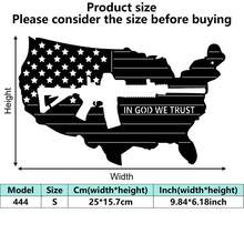 زخرفة جدارية معدنية سوداء على شكل علم أمريكا، مناسبة للأماكن الداخلية والخارجية، وتنطبق بشكل مثالي على غرف المعيشة والحمامات والمطابخ والمكاتب - متعدد الألوان - مشاهدة 15