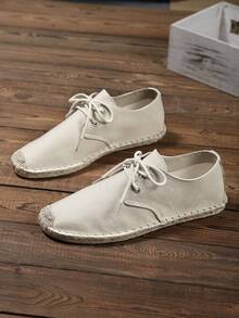 Men's Breathable Moisture-Wicking Non-Slip Woven Fisherman Shoes, Men's Breathable Moisture-Wicking Non-Slip Linen Shoes, Men's Breathable Moisture-Wicking Non-Slip Casual Shoes, Men's Breathable Moisture-Wicking Non-Slip Canvas Shoes, Men's Breathable Moisture-Wicking Non-Slip Low-Top Shoes - Beige - View 15