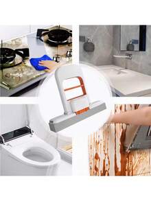 1pc Multi-Functional Mini Mop - Telescopic, Wet And Dry Use, Cloth Table Cleaning Tool, Portable Cleaning Sponge Mop,One-Hand Self-Squeeze Sponge Mini Mop, Dining Table Sponge, Handheld Duster And Sweeper, Kitchen Sponge Mop, Suitable For Kitchen, Living Room, Bathroom, Car Window Cleaning, Cleaning Supplies, Cleaning Tools, Christmas Decorations. - Multicolor - View 5