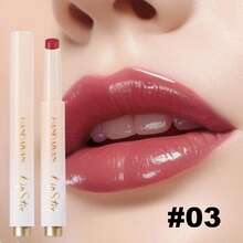 1pc Pressed Lipstick Mirror Gloss Lip Glaze Long-Lasting Moisturizing Lip Balm Lipstick Lip Tint, Suitable For Daily, Work, Commute, Party, Makeup - Multicolor - View 15