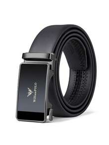 WilliamPOLO Genuine Leather Belt For Men, High-End Brand Trouser Belt With Automatic Buckle, Suitable For Young Business Men - Adjustable Length - Multicolor - View 25