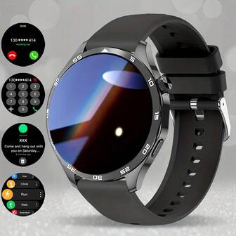 1.5-Inch Full Touch Screen Smartwatch Compatible With IPhone And Android - A Smartwatch With Call/Answer Capabilities, Over 100 Sports Modes, Step Counter, And Compatibility For Both Men And Women (Ideal Gift)