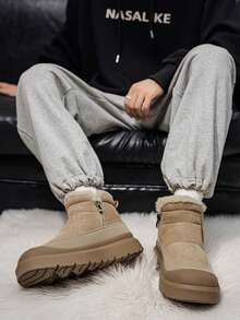 Herren Winter 2025 Neue Plüsch Verstärkte Weiche Sohle Rutschfeste Warme Winter Schuhe - mehrfarbig - Übersicht 4