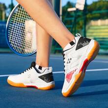 New Men's Cushioned Breathable Non-Slip Sports Shoes Lightweight Flexible - 白綠 - 查看 5