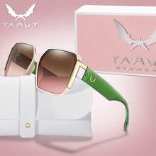 Fashionable Polycarbonate Ombre Square Sunglasses - Multicolor - View 6