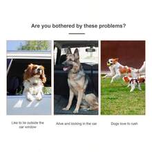 sinraoee Cinturn de  para Perros 3 en 1, Multifuncional, arns Reflectante para Coche con Hebilla y Anilla en D de 360, sin Hebilla. - inicial - Ver 3