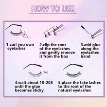 144 Unidades Extensões de Cílios em Cluster, Clusters de Cílios Individuais de 8-16mm Efeito Misto de Enrolamento D, Olhar Natural Desfocado, Cílios Postiços Individuais Macios e Confortáveis, Duradouros, Adequados para Maquiagem de Personagem e Qualquer Ocasião, Fácil de Carregar - D - Visão 9