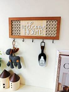 1个“HOME SWEET HOME（欢迎回家）”字母设计钥匙挂钩、眼镜挂钩、帽子挂钩、玄关装饰挂钩，适用于客厅、走廊、卧室、餐厅、咖啡厅，可作为节日礼物赠送给家人、朋友、同事、父母。 - 彩色 - 查看 2