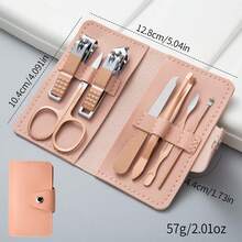 7Pcs/Set Nail Clippers Set Complete Set Stainless Steel Fingernail Cutter Nail File Ear Spoon Eyebrow Trimmer Portable Manicure Beauty Tools Kit - Multicolor - View 15