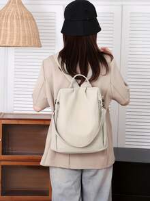 Foldable Anti-Theft Nylon Backpack, Women's Wallet, Multifunctional Fashion Everyday Bag, Lightweight Travel Bag With Multiple Pockets, Large Capacity Minimalist Backpack, Convenient Backpack, Suitable For Students, Nurses, Teachers, Business Professionals, Travel, Commuting, Shopping, Office, Dating, Hiking, Training, Work, Birthday Gift, Holiday Gift, Backpack - Multicolor - View 5