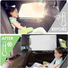 2 PCS Protector Lateral para Coche, Parasol Coche con proteccin 78x 50, Parasoles Magntico para Ventana Lateral del Coche, Proteccin del Sol y el Calor y Privacidad Proteccin - inicial - Ver 5