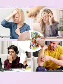 1pc Skin Scratch Stress Relief Toy, Skin Scratch Pad Stress Relief Toy, Fidget Party Pad Stress Relief Toy, Suitable For Trichotillomania, Skin Picking Disorder, ADHD, OCD Adults, Home Goods, Home Living Supplies, Party Supplies, Party Favors, Other Party Gifts - Multicolor - View 2
