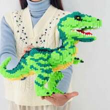 Bộ xếp hình khủng long bạo chúa Tyrannosaurus Rex màu xanh lá cây hơn 4500 mảnh, thích hợp cho các bữa tiệc và trò chơi, có thể dùng làm quà tặng - Đồ chơi giảm căng thẳng cho người lớn, quà tặng trang trí nhà cửa, trò chơi xếp hình - Nhiều màu - Xem 6