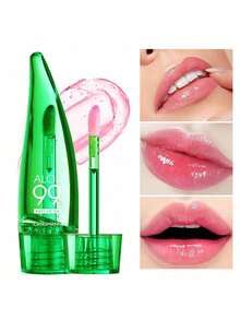 Pintalabios de aloe vera de 5 ml, hidratante y nutritivo, resistente al agua, brillo duradero, aceite labial que cambia de color, bálsamo labial - Rosa - Ver 9