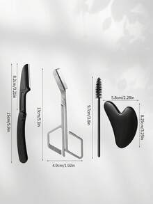 高级银色男士修眉器，简约男士理容工具，便携式男士面部护理工具，轻松修眉和面部护理，实用理容工具，男士礼物，节日礼物，居家必备，适合商务旅行 - 彩色 - 查看 12