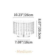 1 pieza o 1 set Soporte acrílico para tarta, estante de exhibición redondo para cupcakes, estantería transparente para exhibir postres, soporte para cupcakes de té de la tarde con lámpara de cristal colgante, adecuado para bodas, fiestas de cumpleaños, baby shower, decoración de mesa (se requiere ensamblaje DIY, fácil de usar, consulte el SKU para la cantidad específica de accesorios) - transparente - Ver 13