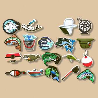 19 pezzi a tema pesca, classici e unici, che ispirano una creatività senza fine. Adatti per decorazioni fai-da-te, sia per decorare scarpe, borse, braccialetti o come regali per feste, decorazioni per vacanze, piccoli regali per compleanni, possono valorizzare articoli di base personalizzati in modo unico
