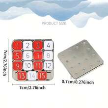 1件金属数独游戏，数字拼图，小巧便携，华荣路径休闲游戏，适合聚会，拼图配件，大型拼图板，可折叠拼图板，拼图垫，娱乐活动，教育游戏，简约设计，耐用金属，高品质拼图，逻辑拼图，互动拼图，上班族，拼图爱好者 - 彩色 - 查看 11