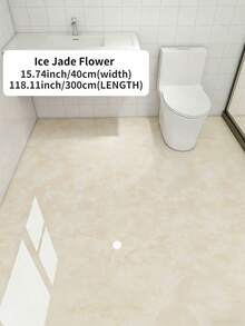 仿大理石地板砖简约自粘墙纸，DIY即撕即贴，防水、防滑、耐磨装饰地板贴纸，适用于厨房、浴室、卧室、客厅、餐厅和家具翻新（15.7英寸 x 196.8英寸） - 彩色 - 查看 12