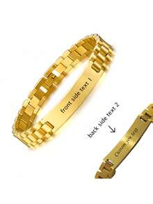 Personalized Men's Carved Eye Bracelet, Customized Eye Photo Bracelet, Laser Engraved Couple's Eye Photo Bracelet Jewelry, Gift For Boyfriend Eye Bracelet