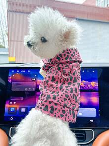 1pc Pet Clothes, Leopard Print Outfit For Small Dogs & Puppies, Comfortable & Cute Apparel For Pets - Multicolor - View 3