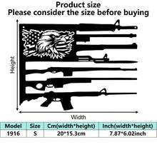 زخرفة جدارية معدنية سوداء على شكل علم أمريكا، مناسبة للأماكن الداخلية والخارجية، وتنطبق بشكل مثالي على غرف المعيشة والحمامات والمطابخ والمكاتب - متعدد الألوان - مشاهدة 18