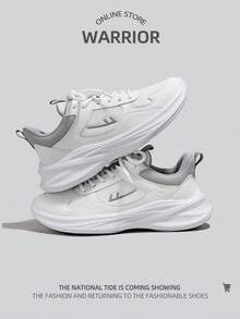 WARRIOR 1 Pair Sporty Dual-Layer Mesh Breathable Casual Sneakers, Minimalist Low-Top Design
