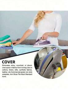1/2pcs Premium Heat-Resistant Iron Protector Cover For Steam Iron - Durable Slip-On Guard, Quick Install Design For Home Accessories, Travel Essentials, College Dormitory Storage, Household Ironing Board Protection, Suitable For Most Fabric Types And Cleaning Tools Use. Women's Day, Travel Essentials, Wedding Favors, Y2k, Bedroom, Car Accessories Women, Kitchen Decor,Kitchen Decor,Household Items - White - View 5