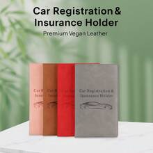 1PS Car Insurance Data File Protection Box Car Insurance Business Card High-Grade Leather ID Card Driver's License Wallet Gift - one-size - View 12
