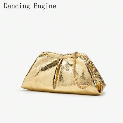 奢华设计师款PU皮革晚宴手拿包、钱包、手提包、单肩包、派对包