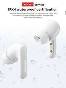 Lenovo 联想 LE209 入耳式蓝牙耳机，具备智能降噪、HIFI 音质、环绕立体声效果和低延迟，适用于音乐、游戏、运动，无线耳塞兼容智能手机和电脑。 - 米色 - 查看 5